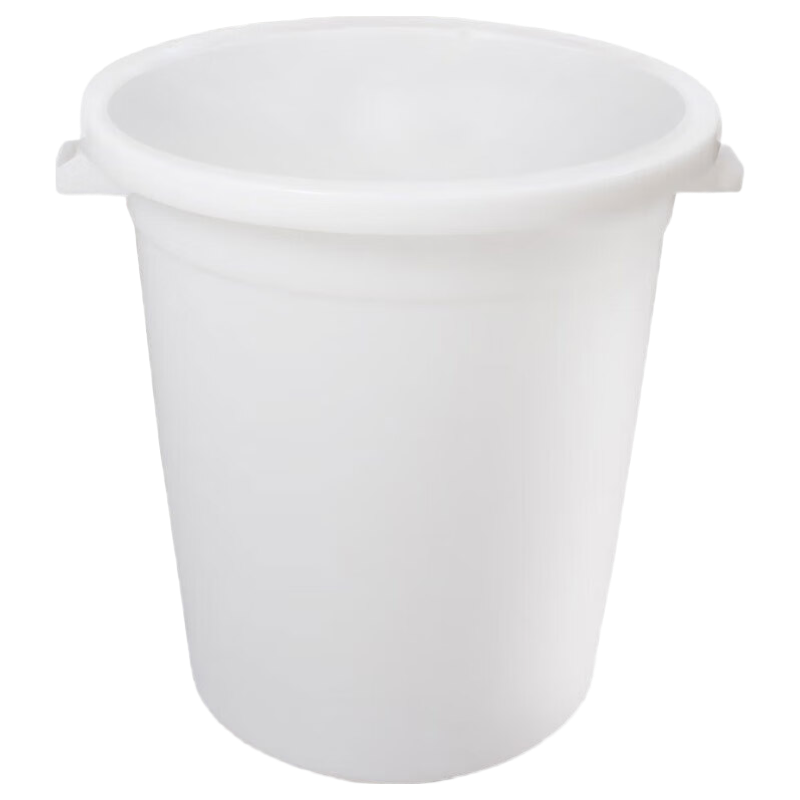 Fu Ai Jia 34L Large White Round Water Storage Bucket Kitchen Trash Can Plastic Water Carrying Bucket Approximately 68 Jin Capacity