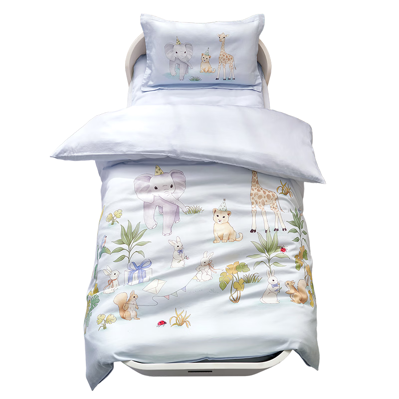 MERCURY Kids Forest Party PRO Kindergarten 60S Long-Staple Cotton Antibacterial Duvet Cover 120cm×150cm Infant Class A