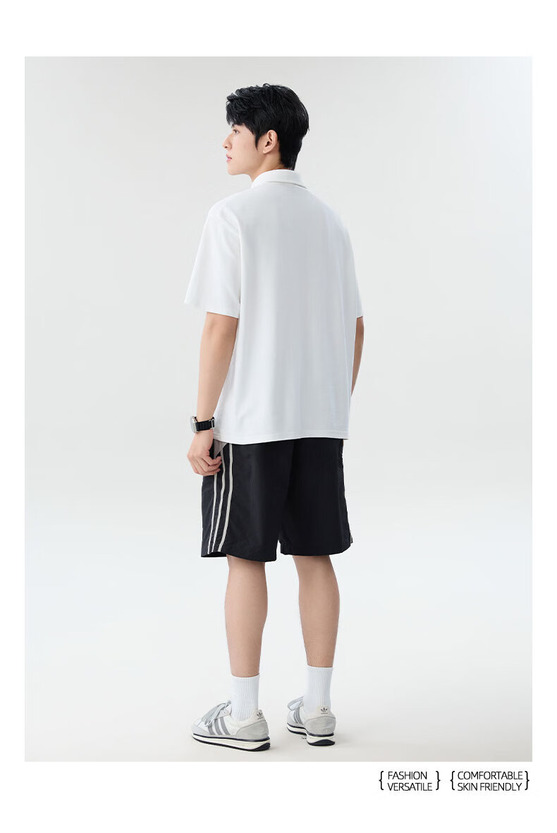 Baleno S&K Series Summer Men's Polo Shirt Casual Versatile Short Sleeve Loose Breathable Collared Simple Top Half Sleeve 17