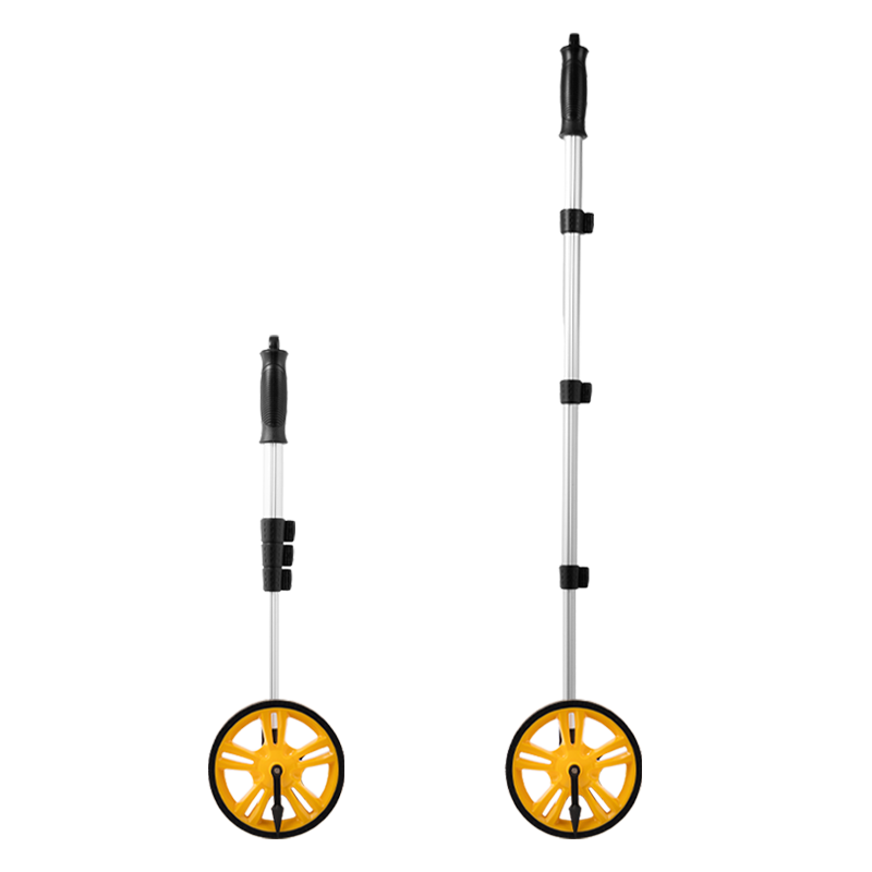 Deli Wheel Measuring Device, Hand-Pushed Mechanical Measuring Wheel, Retractable Handle, Small Wheel, Outdoor Roller-Type, 50cm