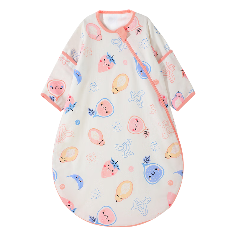 Dr. Rainbow Baby Sleeping Bag Summer Air-Conditioned Room Infant Sleep Sack Newborn Toddler One-Piece Anti-Kick Quilt Breathable Gauze Pink