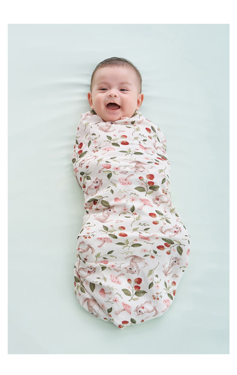 YEEHOO Baby Swaddle Sleeping Bag Double-Layer Soft Antibacterial Large Newborn Blanket Koala 90*90CM 16