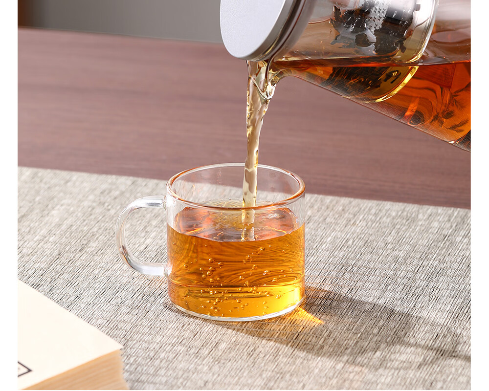 Fuguang Glass Tea Pot with Tea Infuser, Large Capacity Tea Brewing Cup 23