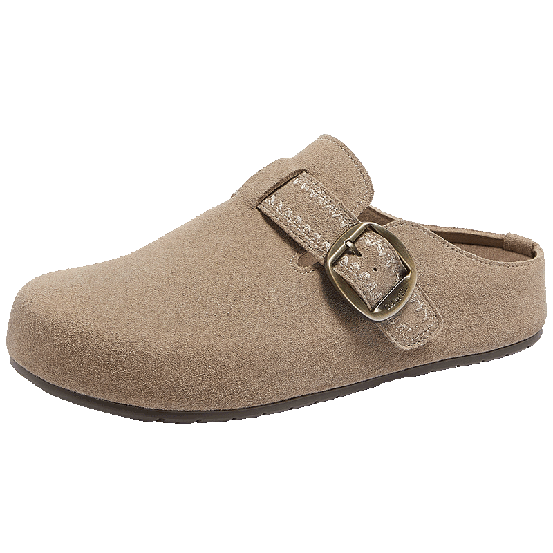 CAMEL Pine Bag 2nd Generation Birkenstock Style Half Slippers for Women Ethnic Casual Shoes L26S700197 Apricot Size 40