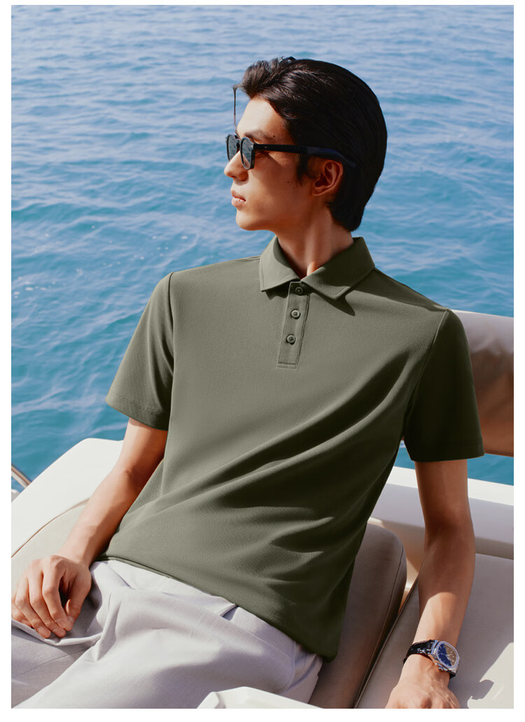 Thumb White Small T Comfortable Short Sleeve Polo Shirt Men 26 Spring Summer Breathable Business Casual White Small T Bright White M 15