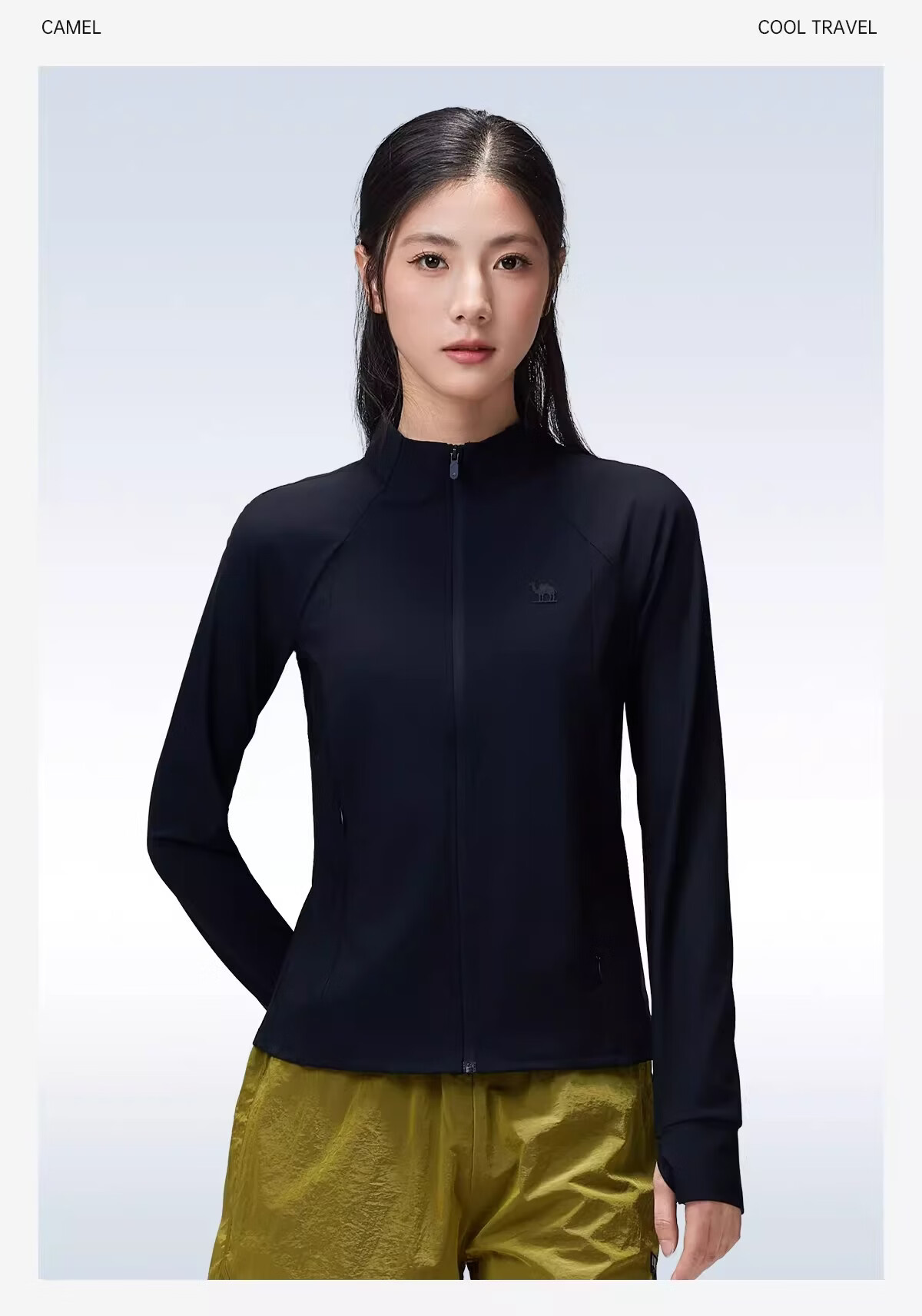 CAMEL Stand Collar Sun Protection Jacket 2026 Spring Summer New Original Yarn Cooling Breathable Sports Casual Short Coat 9006 22