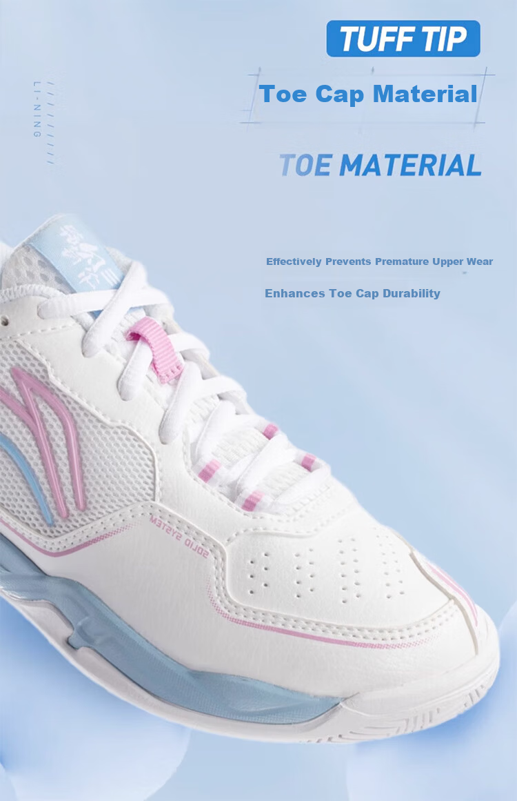 LI-NING Children's Badminton Shoes Flying Close to the Ground 3JR Training Shoes Standard White AYTV002-1 Size 34 8