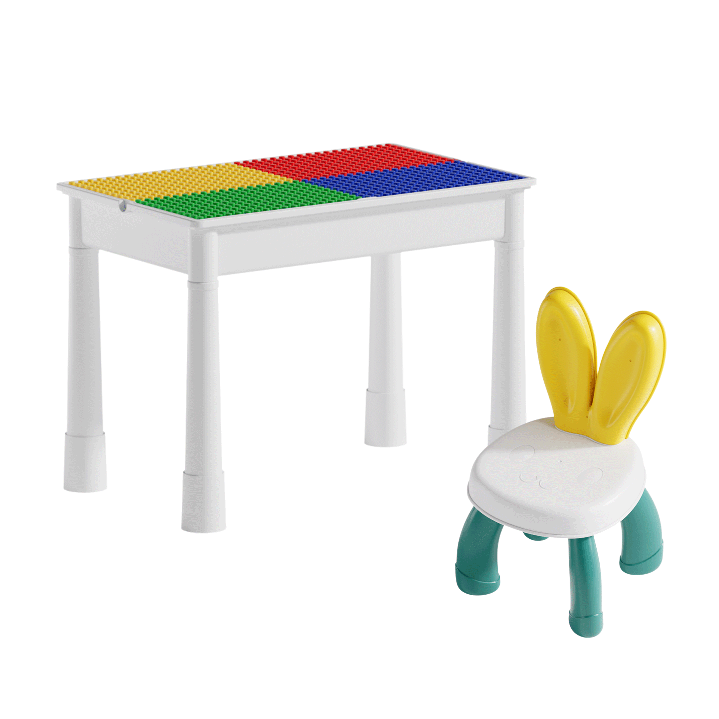 Xinge Building Block Table 3-6 Years Sturdy Multifunctional Large Toy Blocks Game for Boys and Girls Gift