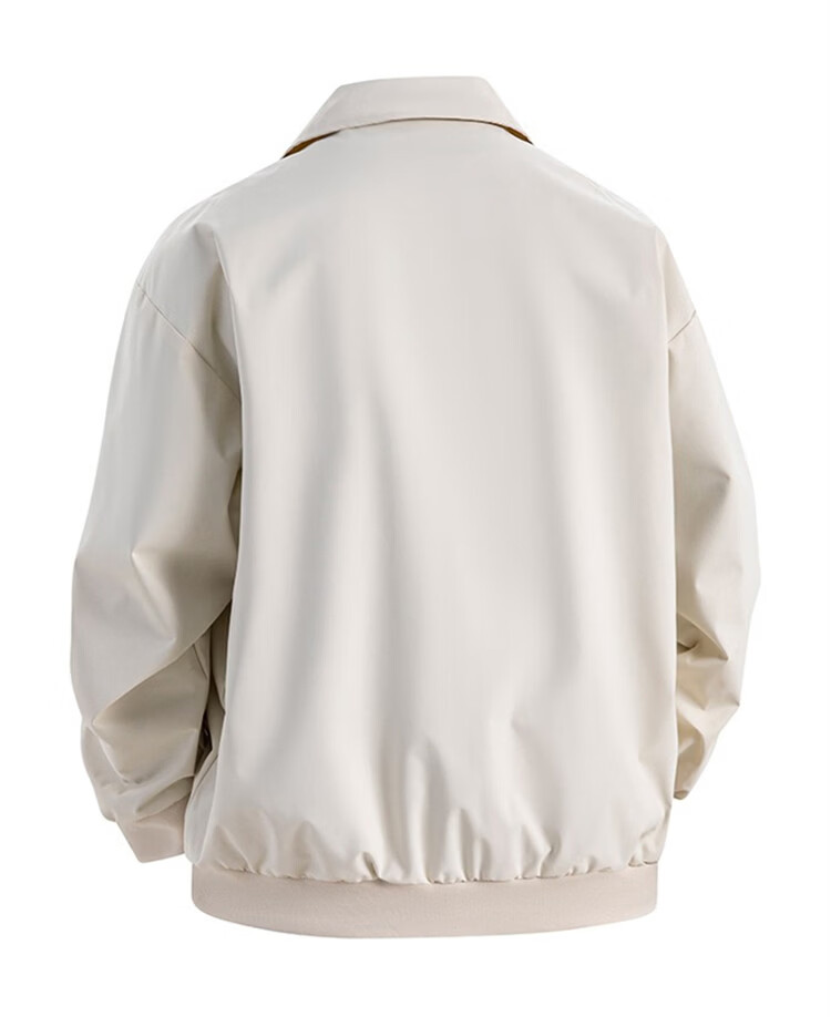 JEEP SPIRIT Men's American Functional Workwear Jacket Spring Premium Baseball Jacket Wine Red 2XL 10