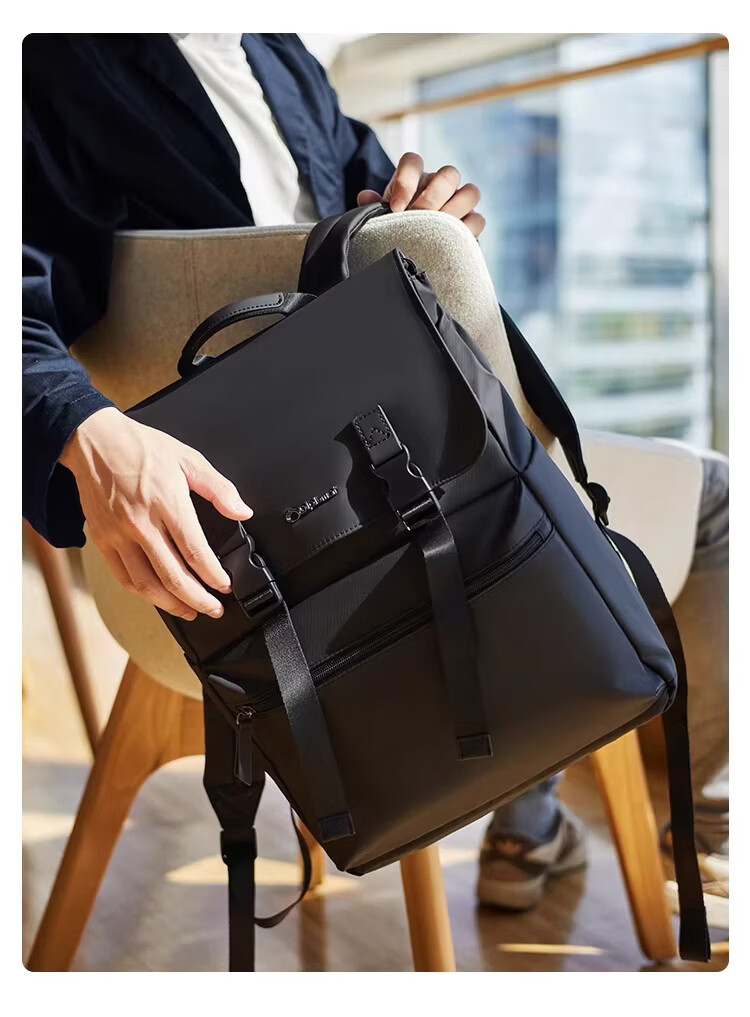 Diplomat Fashion Casual Backpack Business Large Capacity Laptop Bag DB-2713L Black 8