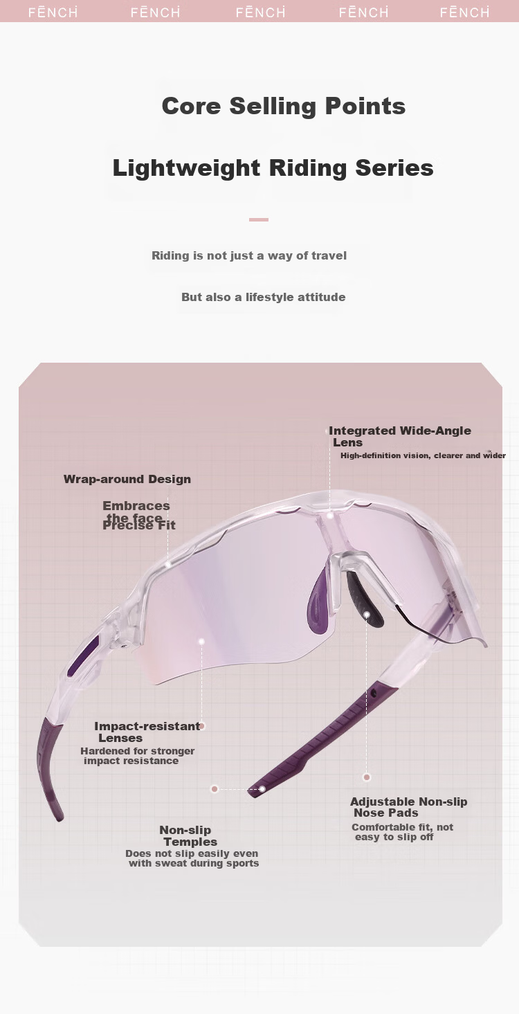 FENCHI Cycling Glasses Windproof Photochromic Day and Night Outdoor Sports Running Biking Skiing Road Bicycle Goggles 3