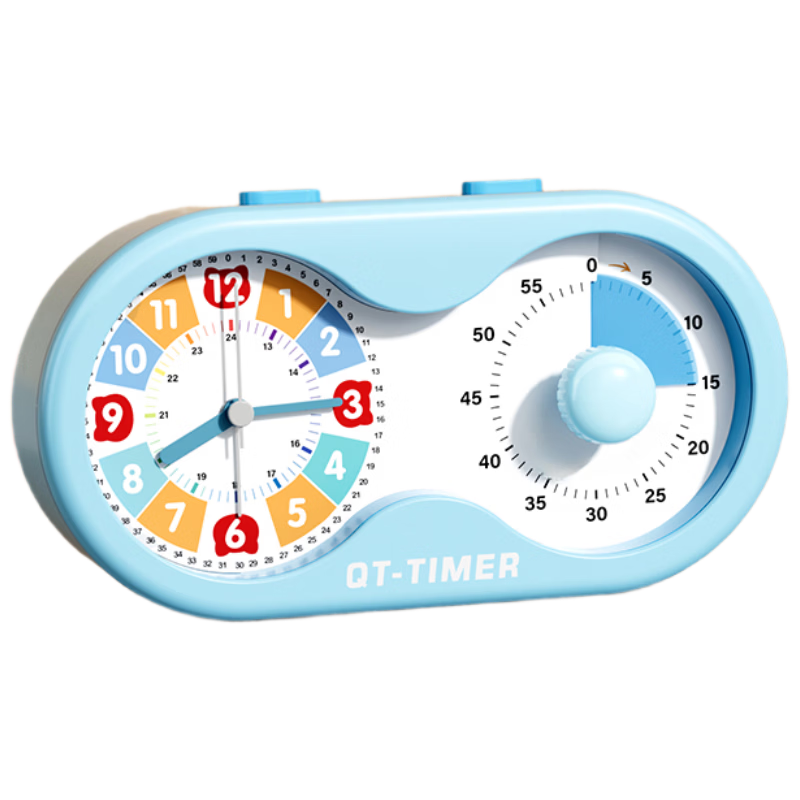 QT-TIMER Visual Timer for Elementary School Students, Children's Alarm Clock, Countdown Reminder, Timer, Time Management Tool, Study Timer, Self-Discipline Aid, Birthday Gift for Boys