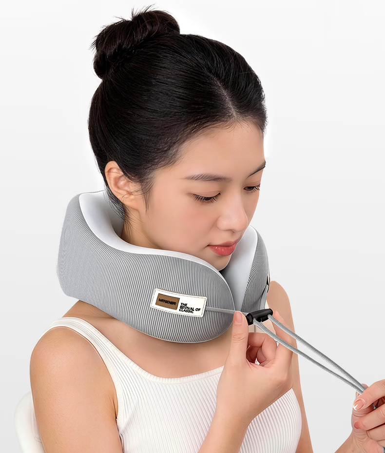 Zhiguozhe U-Shaped Neck Pillow Travel Portable Foldable U-Shape Neck Support Pillow for Airplane High-Speed Train Nap Essential 24