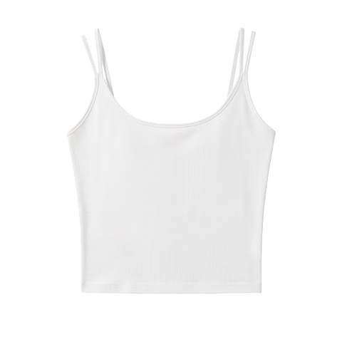 Herbal Pure Color Camisole for Women [Mulberry Silk Skin-Softening] with Chest Pad, Bra-Free, Beautiful Back, White Summer Base Layer Top