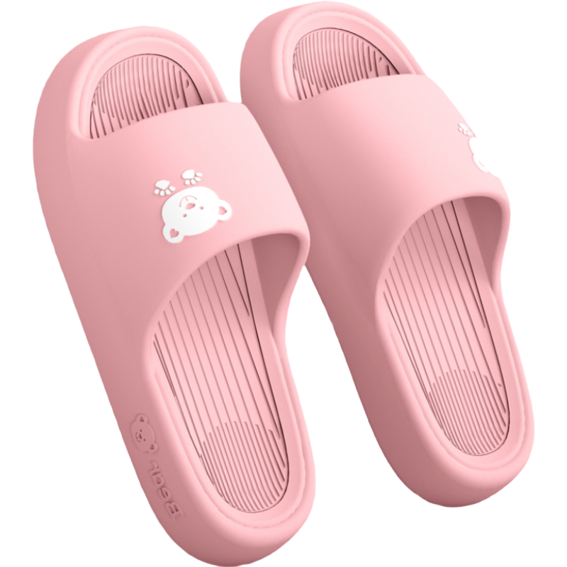 MEXICAN Slippers for Men And Women, EVA Home Use Shower Thick-Soled Bathroom Indoor Outdoor Wear Couples Non-Slip Silent Summer Sandals Pink 40-41