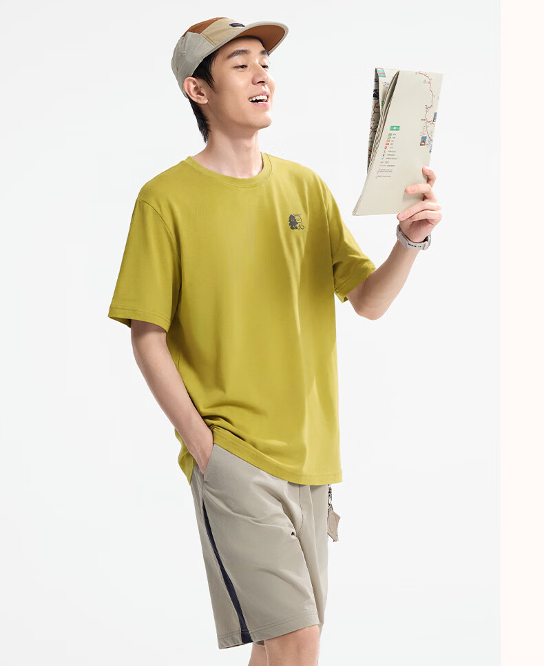 361° Unisex T-Shirt Spring Summer New Pure Cotton Sports Outdoor Loose Fit Crew Neck Short Sleeve Top 632623102-7 20