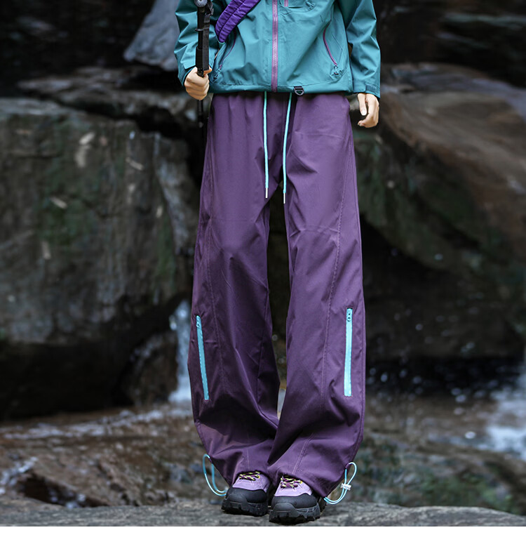 SWAMP AREA Mountain Outdoor Men's Spring Summer Functional Waterproof Lightweight Softshell Hiking Pants KS693 Black M 23