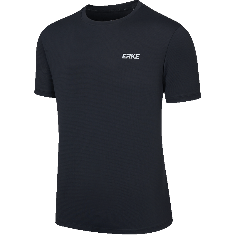 Erke Men's Summer New UPF50+ Sun Protection Sports Outdoor Casual Crew Neck Short Sleeve Solid Color T-Shirt