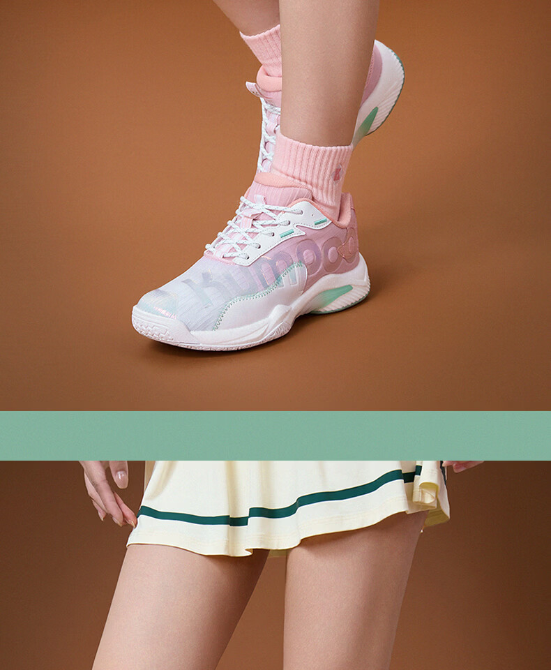 KUMPOO 25th Anniversary Limited Edition Badminton Shoes Anti-Twist Non-Slip Wear-Resistant Training Shoes KH-D72PRO.25th White Pink Size 40 23