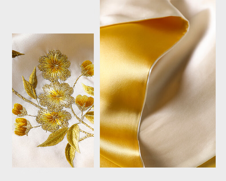 Hangsilu Silk Scarf for Women, Suzhou Embroidery Mulberry Silk Shawl, Birthday Gift, Holiday Present for Girlfriend, Mother, Elders, High-End 12