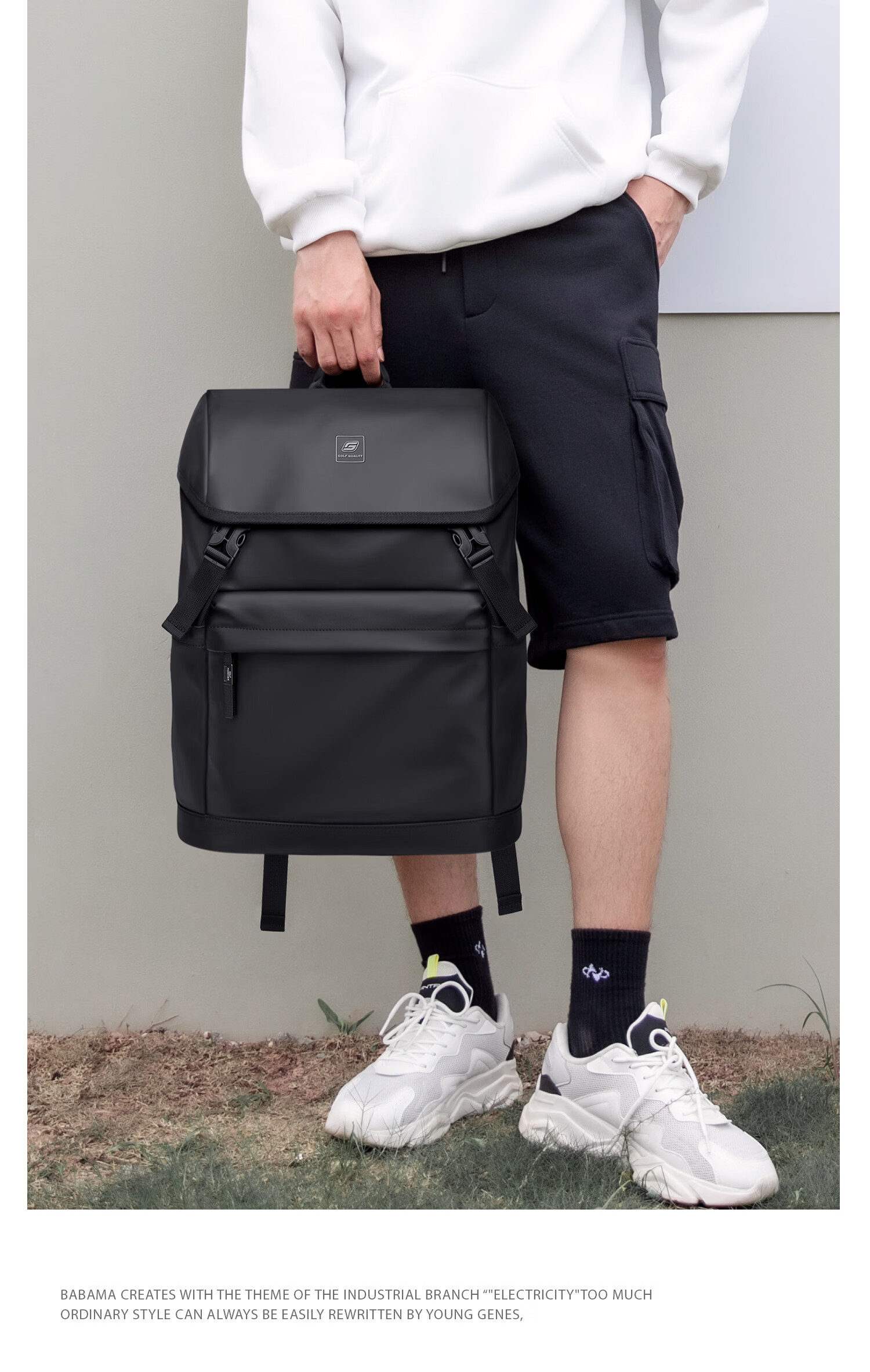 GOLF Men's Travel Backpack 15.6/16 Inch Laptop Bag Student School Backpack Flap Business Commuter Backpack 12