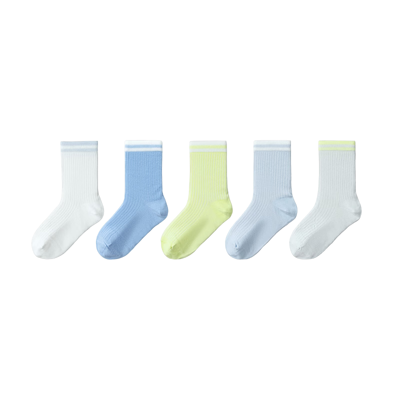 Balabala Kids Socks Summer Mesh Breathable Boys Girls Short Socks Soft Cotton Elastic Comfortable 5 Pairs Pack