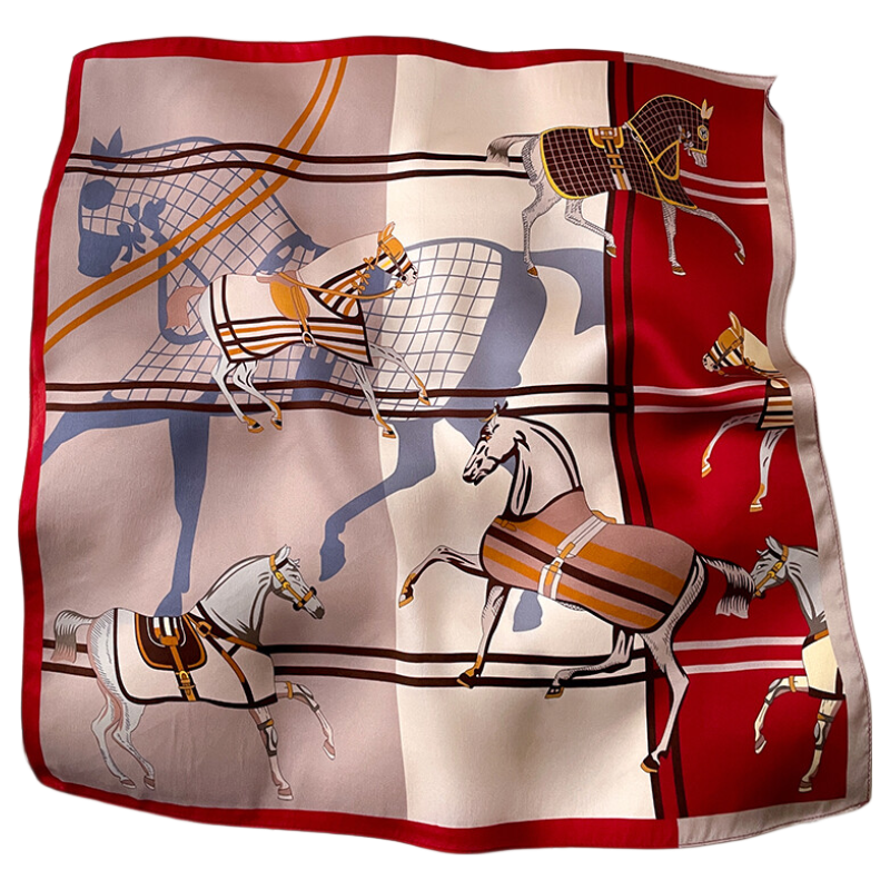 Hangsilu Silk Scarf for Women, Zodiac Year Scarf, Mulberry Silk Necktie, Birthday Gift, Mid-Autumn Festival Gift for Mom And Teachers