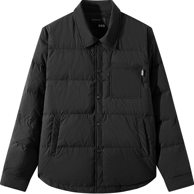 GXG Men's Down Jacket Warm Coat 24 Winter New Black 170/M