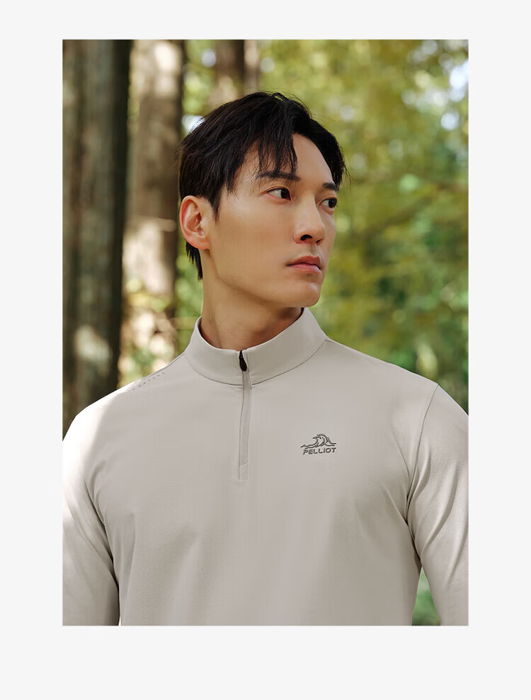 Pelliot Outdoor Quick-Dry T-Shirt Unisex Spring Summer Sports Casual Long Sleeve Stand Collar Breathable Running Hiking Shirt 115316032 6