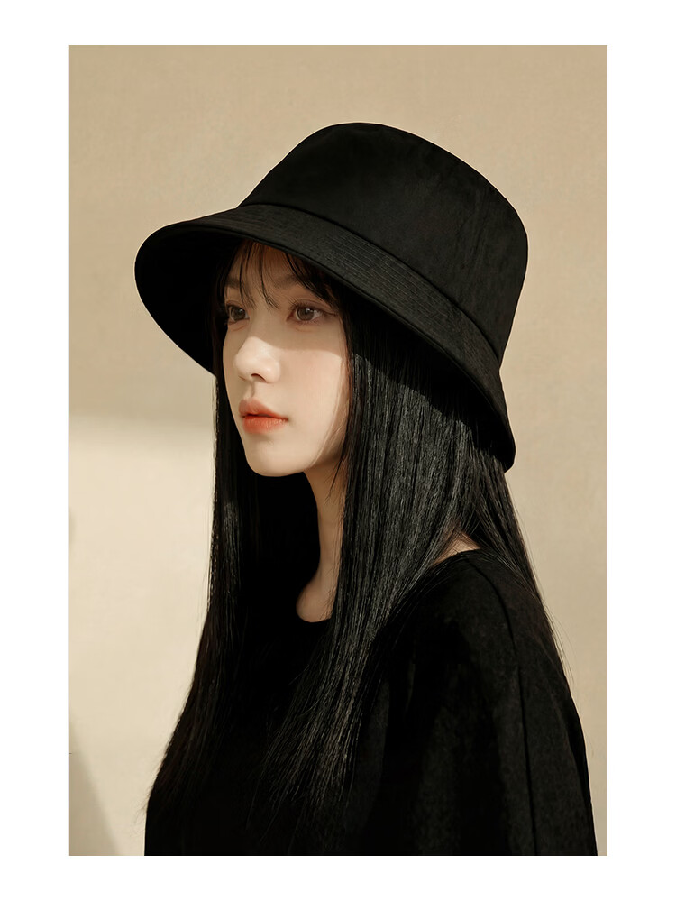 Fapai Fisherman Hat Women 2026 Spring Summer Sun Protection Bucket Hat Couple Outdoor Face Covering Versatile Black Men's Hat 6
