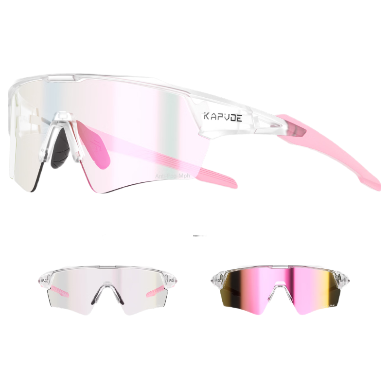 KAPVOE Dream Wings Anti-Fog Cycling Glasses UV Protection Day and Night Mountain Bike Goggles Unisex