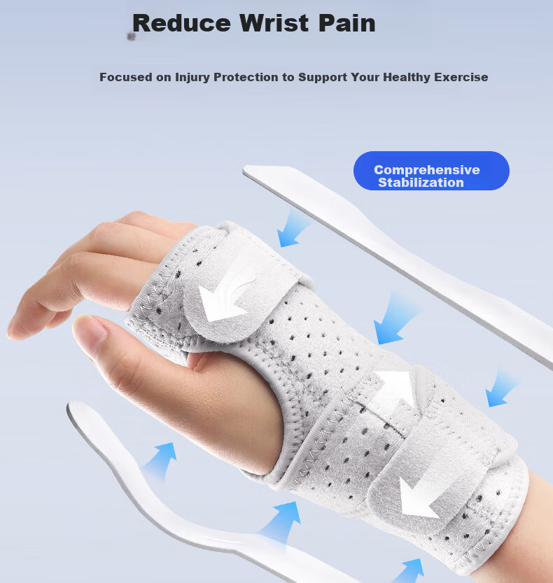 LI-NING Tendon Sheath Wrist Support Brace for Men and Women, Wrist Sprain and Strain Pain Joint Protector, Stabilizer Rehabilitation Gray 7