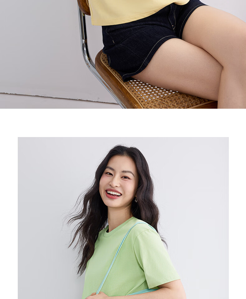 Urban Beauty Mint Green Short Sleeve T-Shirt Women 2026 New Summer Plus Size Cotton Loose Slim Half Sleeve Top 8