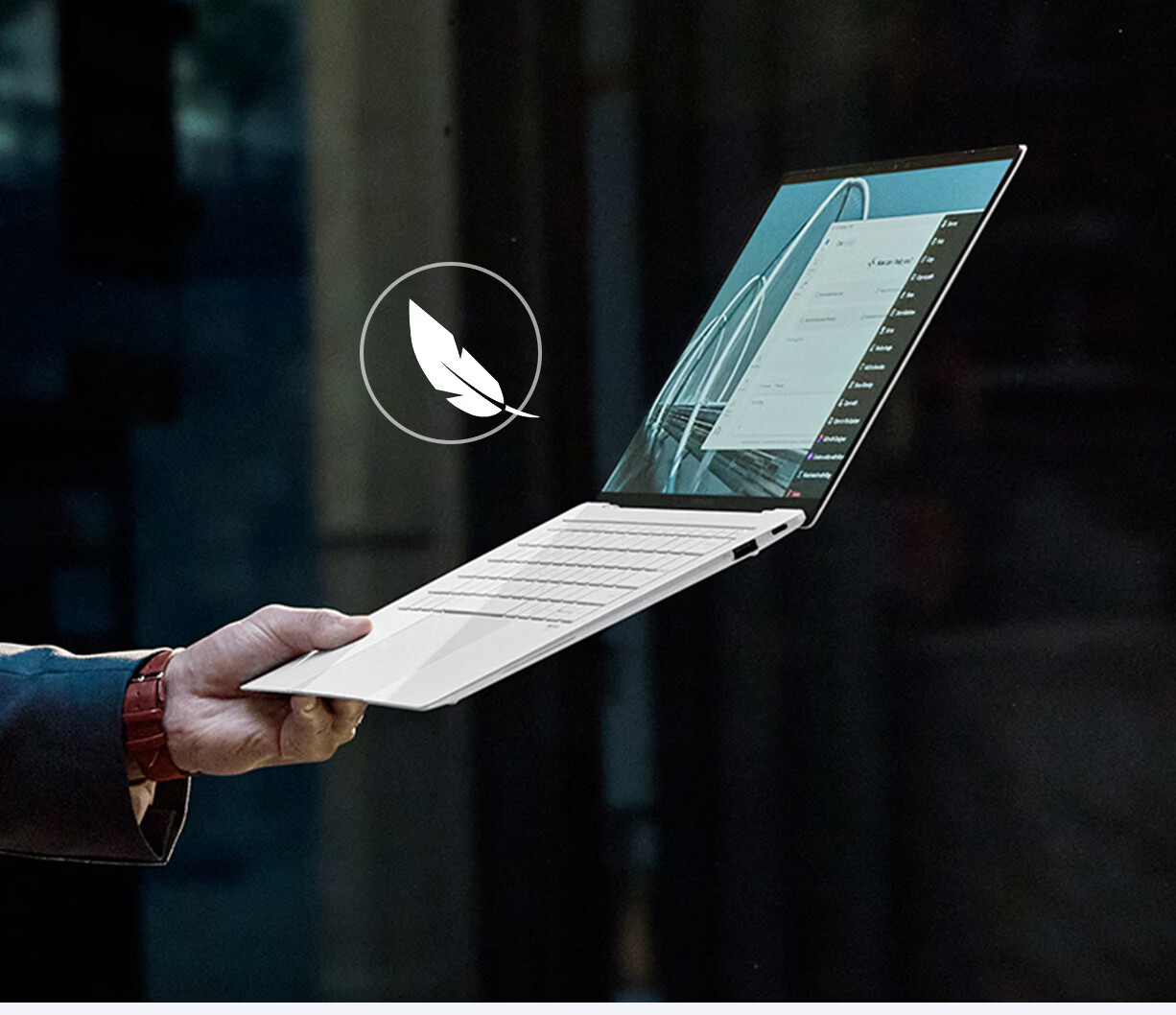 ASUS Dawn Ultra 2.8K Dual-Layer OLED 1400nits Touchscreen 1.1kg AI Business Ultra-Thin Laptop (X7 358H 64GB 2TB) 11