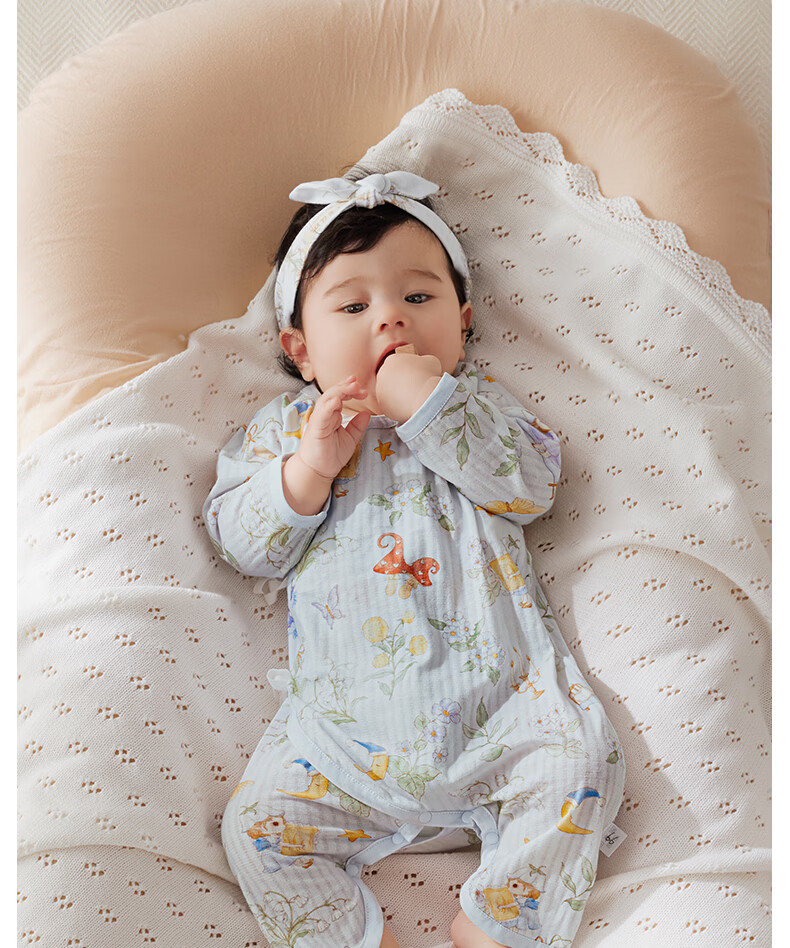 October Crystal Baby Romper Spring Summer Newborn Infant Clothing Unisex Long Sleeve Cotton A-Class 20