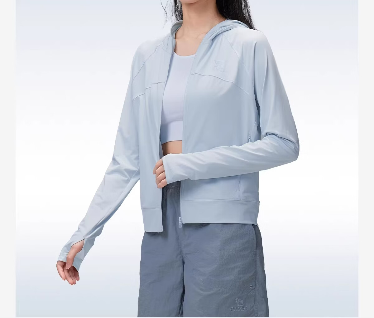 Camel Women's Outdoor Sun Protection Jacket 2026 Spring Summer New Unisex Cooling Breathable Silver Coated Brim Coat Sun Protection Clothing 18