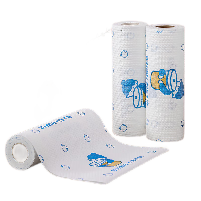 Jiabangshou Kitchen Wipes 25x25cm 150 Sheets Disposable Oil and Water Absorbent Lint-Free Thickened Household Paper Towels