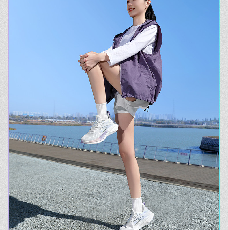 Warrior Women's Summer 2026 New Breathable Soft Sole Lightweight Casual Running Shoes 5593 White Purple Size 40 25