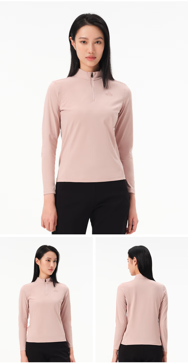 Pelliot Outdoor Quick-Dry T-Shirt Unisex Spring Summer Sports Casual Long Sleeve Stand Collar Breathable Running Hiking Shirt 115316032 7