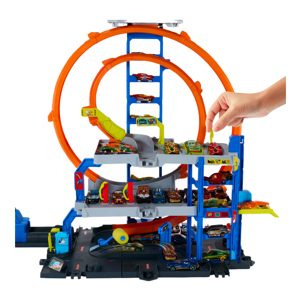 HOT WHEELS Children's Birthday Gift Large Track - HOT WHEELS City Giant Parking Lot JBM74