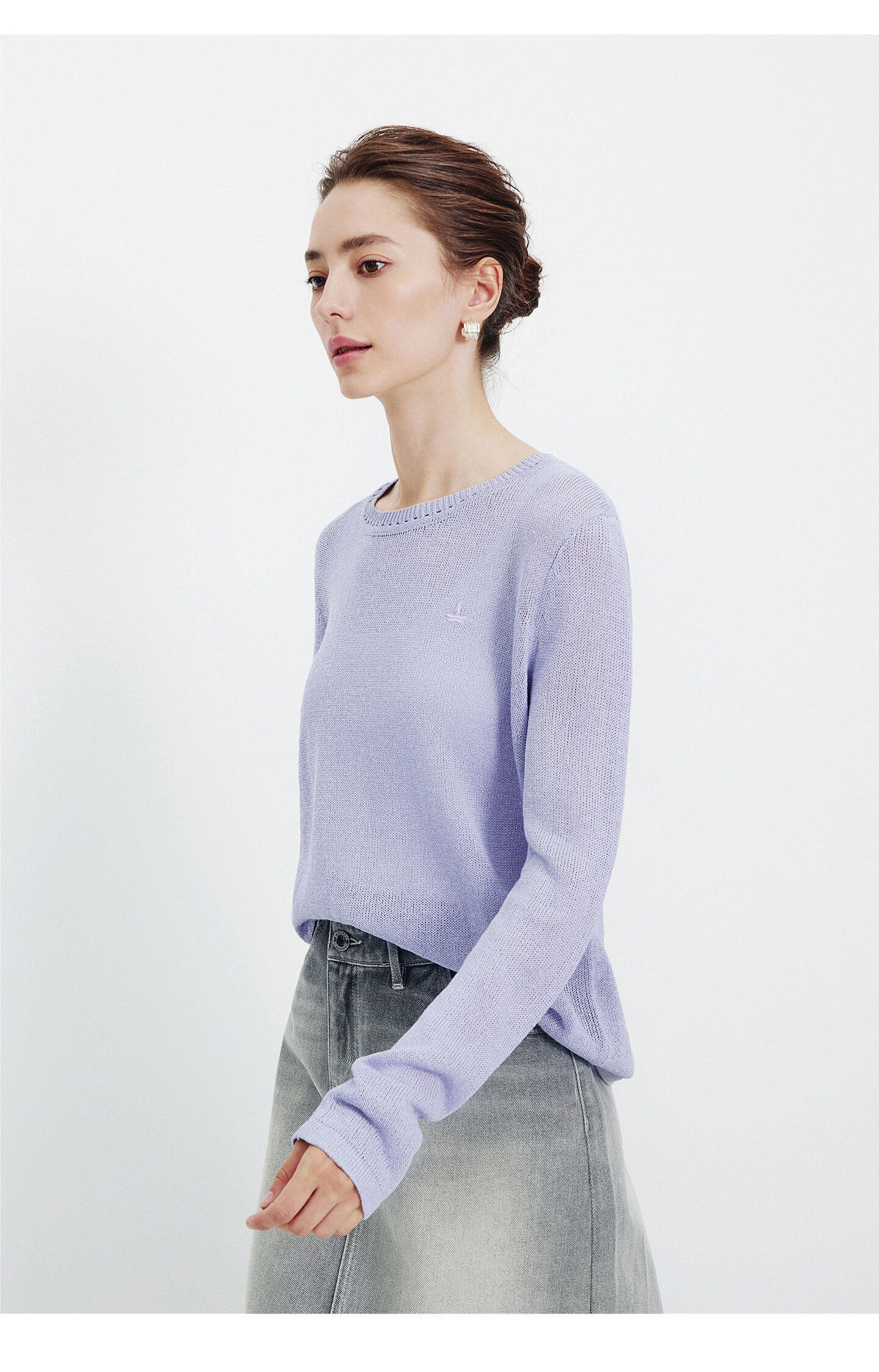 Navigare Fashion Week Same Style Small Sailboat 26 New Women's Lightweight Knit Round Neck Hollow Out Sweater Top 2314006501 51