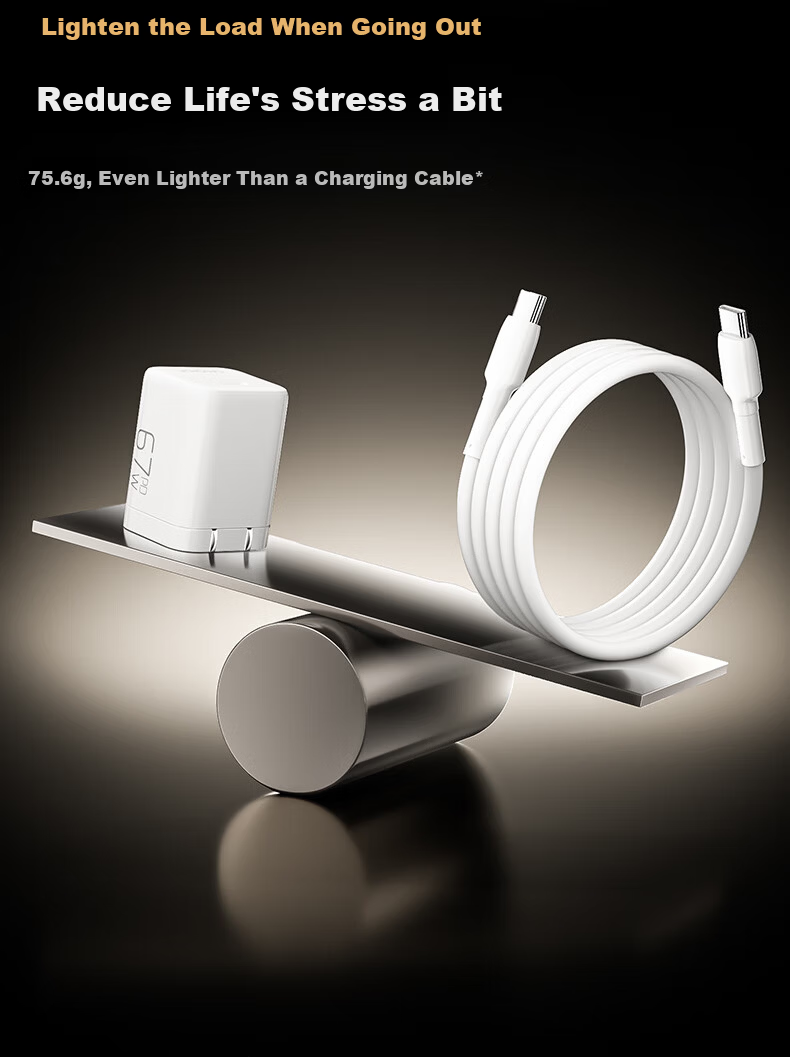 CangHua Xiaomi 67W Charger Set Surge Fast Charge PD65W Charger + Charging Cable Compatible with Huawei Honor Lenovo Apple Laptop Redmi Phone 2m 5