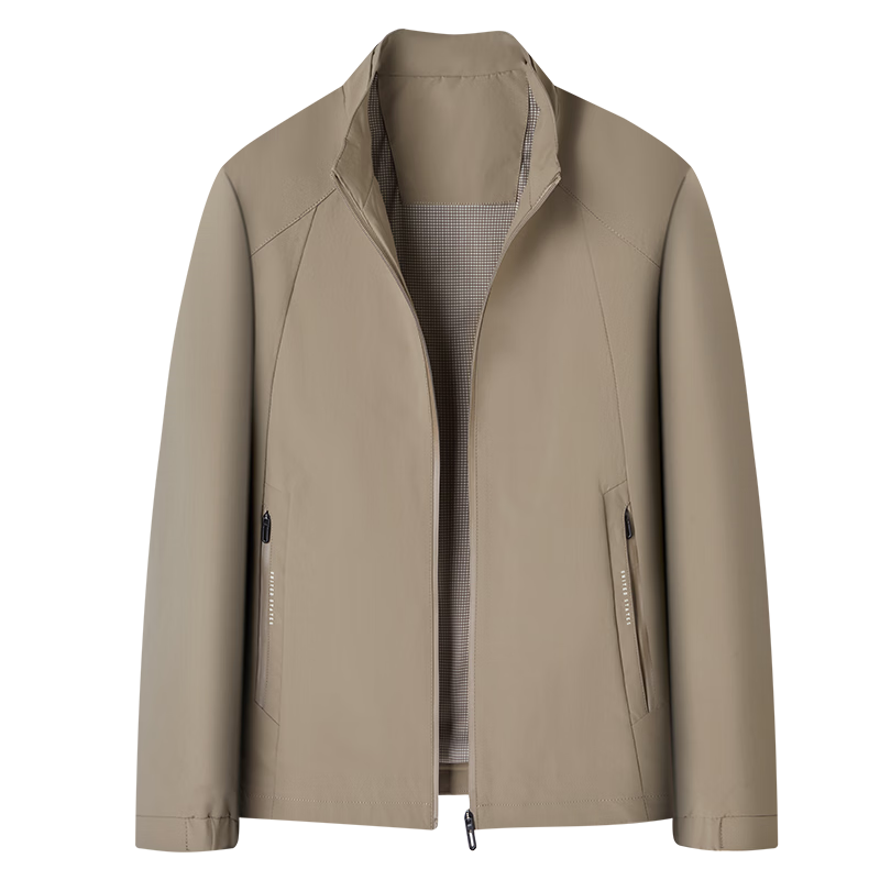 FIRS 3D Tailored Men's Windproof Jacket with Stand Collar, Smooth, Durable, Comfortable Business Casual Outerwear
