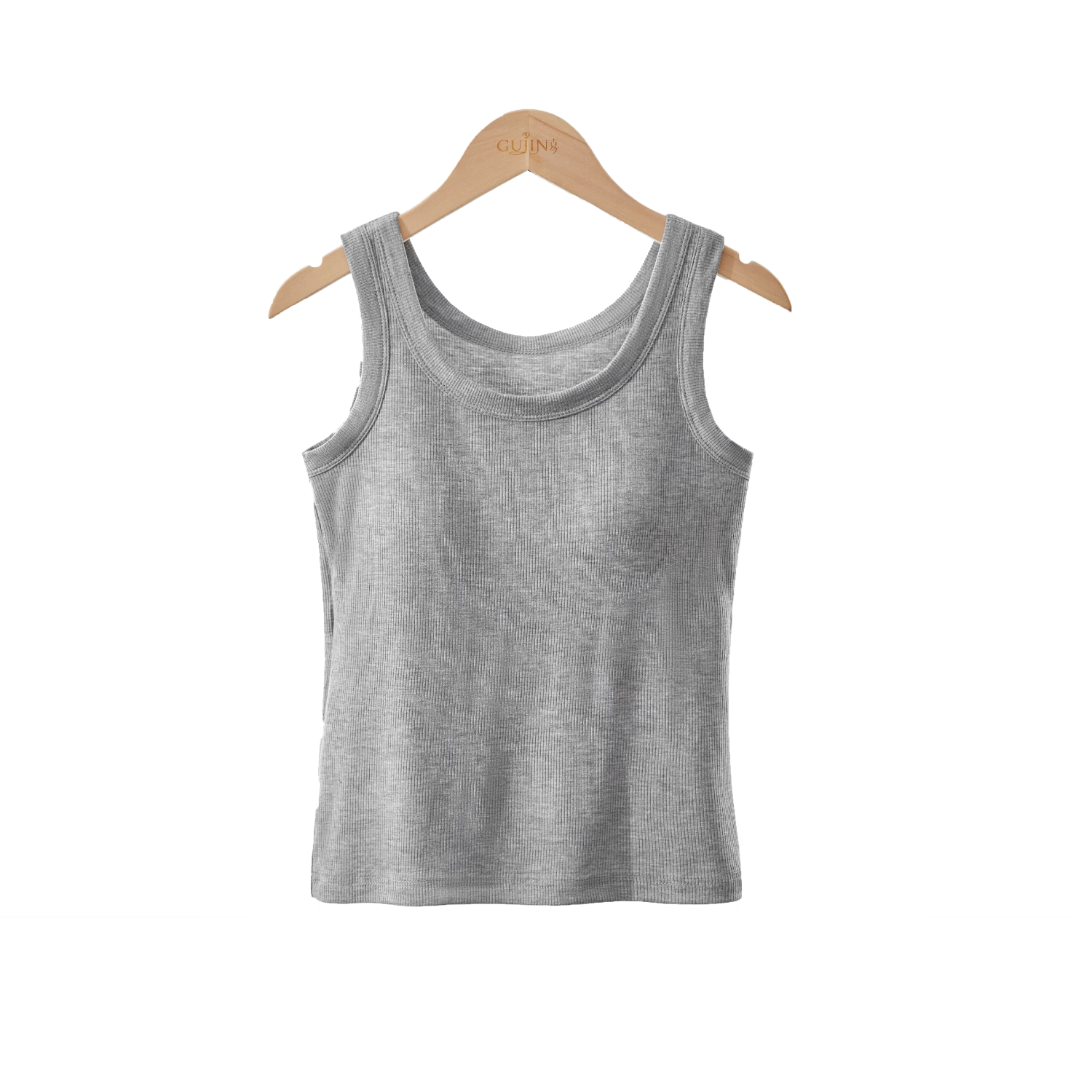 GUJIN Women's Padded Camisole Sports Bra Integrated Long Summer Outerwear Tank Top