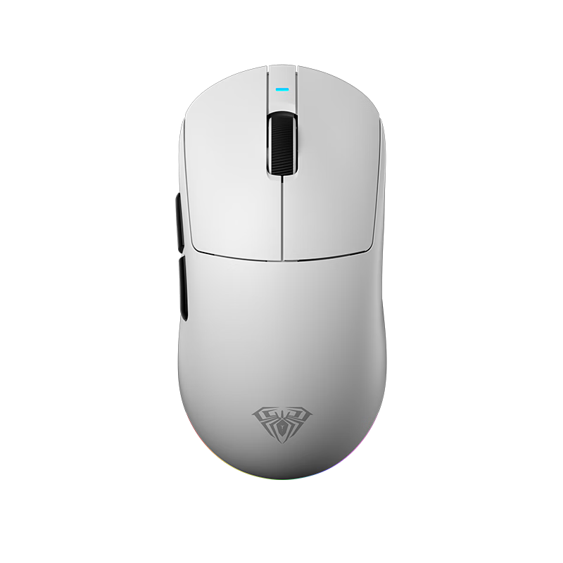 AULA V9 Pro+ Lightweight Flagship Wireless Mouse 2.4G/Bluetooth/Wired Tri-Mode Gaming Office E-sports All-Purpose Mouse 8K Report Rate PAW3395 White