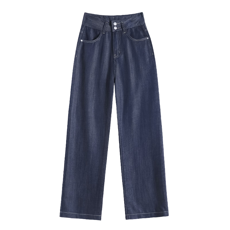 Boruilai Lyocell Narrow Fit Women's Jeans 2026 New High-End Spring Straight Leg Trendy Casual Pants