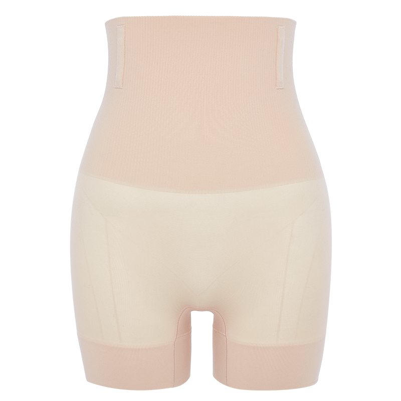 Ubras High-Waisted Shaping Underwear, Breathable Seamless Postpartum Belly Control Panties for Women, Triangle Briefs, Black, Size M