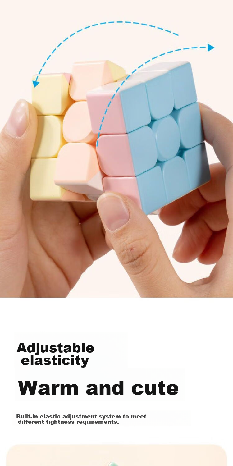 Deli Children's Macaron Cube Set, 2x2 3x3 4x4 Speed Cubes, Back-To Toy, Birthday Gift 3
