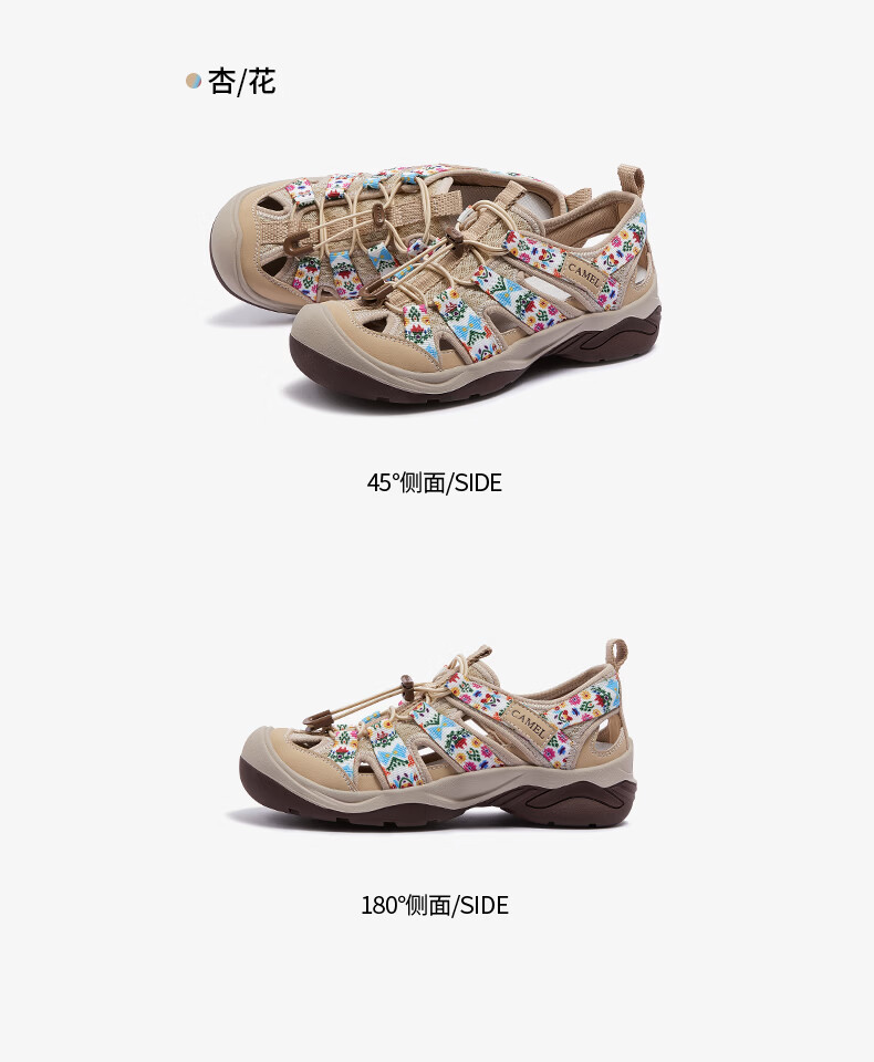 CAMEL Cute Cool Hollow Outdoor Water Land Wearable Sandals L26M255028 Gray Size 37 14