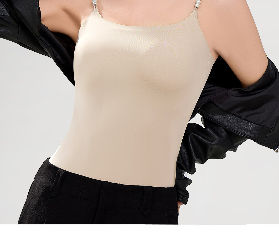 Miiow Women's Camisole Vest with Chest Pad, Fragrant Camellia Scent, Beautiful Back Integrated Bra, Wearable as Outerwear 19